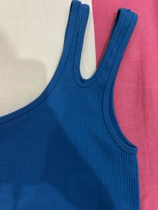 Zara’s Electric Blue One-Shoulder Top
