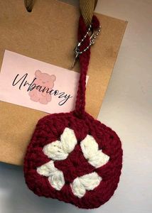 Handmade Crochet earphone keychain