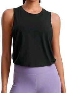 Black Crop Tank Top