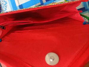Embroidered Clutch with Vibrant Details