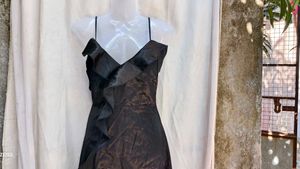I. Elegant Black Ruffle Dress