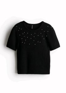 [H&M] Embellished Fine Knit Top