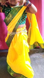 yellow saree for kids