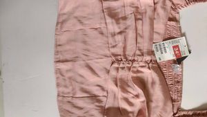 Pink Satin Ruched Puff Sleeve Top