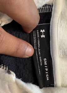 Under Armour White Zip Hoodie