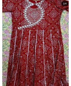 Jaipuri Red Anarkali Kurta