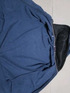 Blue hooded jacket