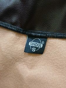 Chic Brown Faux Leather Skirt