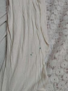 off white over coat with Lace Detail