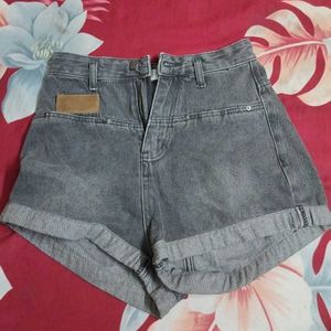 Stylish Grey Denim Shorts