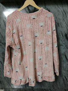 Cute Pink Sheep Pajama Top