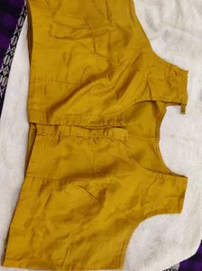 Beautiful Yellow Floral silk Saree with blouse