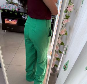 Green High Waist Trousers