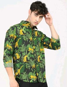 Men's Tropical Leopard Print Shirt