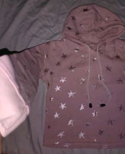 Pink Cropped Hoddie