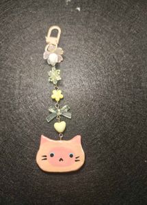 Cute Cat Keychain with Charms