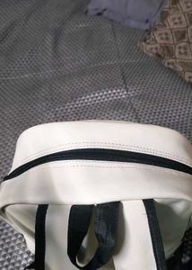 Stylish White &amp; Black Backpack