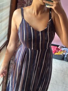 vertical striped beach dress