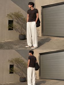 Korean Wide Leg Pants | Flowy pleated Relaxed Fit