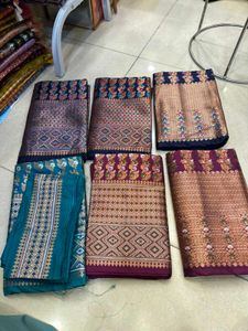 single mekhela with blouse Silk skirt - Assorted C