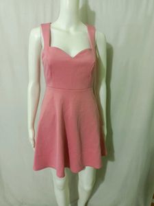 Imported Cute Pink Fit and Flare Dress fixed Price