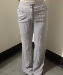 grey flared leg pants