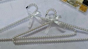 "Elegant Pearl Clothes Hangers