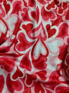 Chic Red &amp; Pink Heart Print top