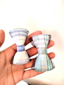 Plaid Bow Hair Clips