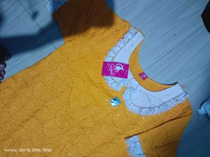 Beautiful Yellow Cotton Gown