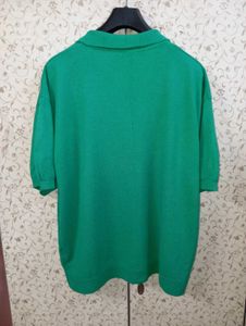 knitted cool summer Essentials open collar knit te