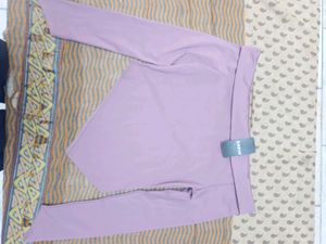 Branded Off-Shoulder Asymmetrical Top