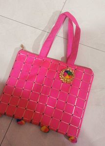 Hot Pink And Red Bag