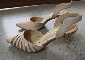 Original Rosso Brunello Beige Slingback Heels