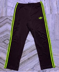Adidas Track Pants - Brown/Neon