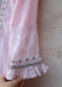 Elegant Pink Chikankari Kurta