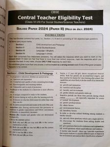 CTET Paper 2 Social Science Previous Year Papers