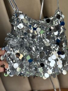 BRAND NEW! Sparkling Sequin Halter Top - L