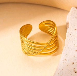 Stylish Gold Wire Wrap Ring