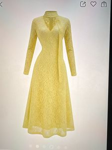 yello sheer A line dress
