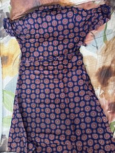 Vintage Floral Print Dress