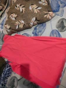 Coral Ruched Sheath Dress medium size