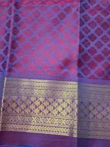 Elegant Purple &amp; Gold Saree blouse Piece