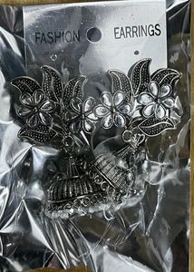 Oxidize Silver Earrings / Jhumkas