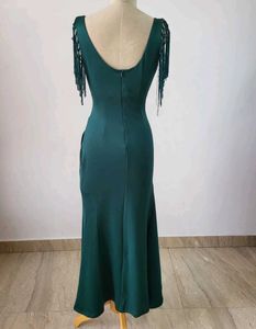Elegant Emerald Green Evening Dress