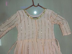Elegant Peach Ethnic Gown