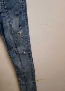 Stylish Distressed Blue Jeans