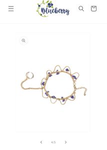 Boho Blue Beaded Toe Ring Anklet