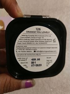 Plum Shimmer Blush-126 Orange You Lovely