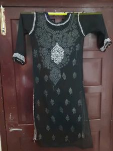 Black Embroidered kurta
